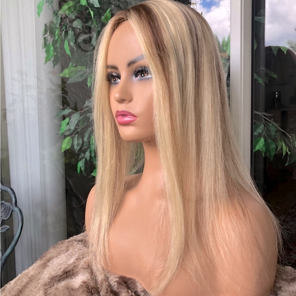 3x5 human hair mono topper